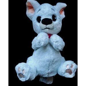 Disney Pixar Bolt Stuffed Animal Plush Toy 10" White Dog With Pink Collar & Ligh
